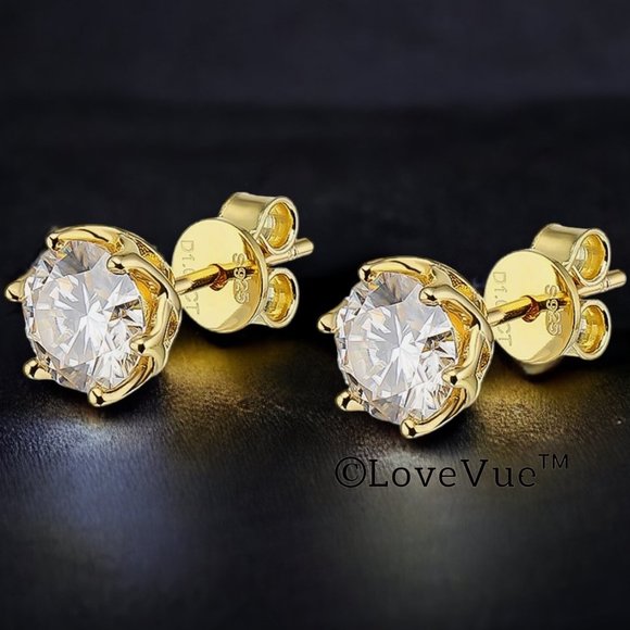 Certified 2ct. t.w. Diamond Solitaire Stud Earrings - Picture 5 of 15